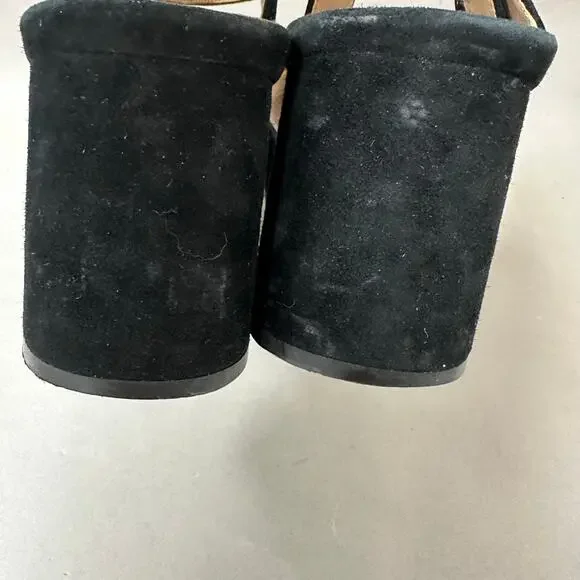 Aerosoles Cosmos Crisscross Platform Sandal in Black Suede Size 9 Block Heel - Picture 9 of 15